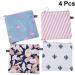 4 Pack Sanitary Napkin Bags for Women & Girls - Cactus Flamingo Stripe Designs - Multicolor Collection - Buy Online on GoSupps.com