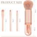 Travel Makeup Brushes Set: 4 in 1 Mini Cute Makeup Brush Retractable Professional Foundation Blending Powder Eye Shadow Brush for Women Facial Cosmetics Makeup Brush Set - Buy Online on GoSupps.com