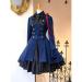 Vintage Princess Court Patchwork Gothic Dress Fashion Women Collar Women's Dress Gothic Clothing for Juniors Blue 4X-Large - Buy Online on GoSupps.com