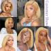 Honey Blonde Bob Lace Front Wig 10 Inch - 150% Density Straight Human Hair Wig with HD Lace - Pre Plucked and with Baby Hair - for Women - Buy Online on GoSupps.com
