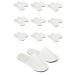 CHOCHILI 10 Pairs Fabric Packed Economy Disposable Hotel Slippers for Airbnb Spa Salon Party Wedding Guests - Fits up to Adult US Men Size 10 & Women Size 11 White