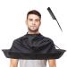 Gusto hairdressing salon hair cutting cape cloak hairdressing salon cape for haircut hairdresser apron cloth tool with hairdresser neck brush black