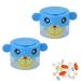 2 Pcs Pill Crusher and Grinder Professional Pill Pulverizer Tablet Crusher for Pills Vitamins Tablets Elderly Children Pets (Blue Bear)