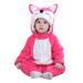 Doladola Unisex Baby Hooded Cartoon Animal Romper Toddler's Jumpsuit Baby's Outfit Infant's Pajama 6-12 Months Rose Fox