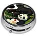 Portable Panda Father & Son 3-Compartment Round Pill Box Organizer | Travel-Friendly Design for Easy Medication Management - Buy Online on GoSupps.com