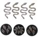 FRCOLOR 4 pieces snake nail drill made of alloy nail jewellery rhinestone pendant for nails snake nail charms nail art bling rhinestones manicure decoration diamond flash drilling 3D - Buy Online on GoSupps.com