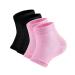Moisturizing Socks Gel Heel Socks Toe Open Socks Relieve Heel Pain Comfortable Soft Vented Moisturizing Socks Suitable for Male and Female Day Night Care Skin Dry Cracked High Heel 2 Pairs Black & Pink