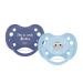 DODIE Anatomical Pacifier 6 Months BPA Free Durable Blue Boys Hippo 2 Pack