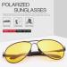 MIRYEA Polarized Night Driving Glasses for Men & Women | UV400 Protection Ultra Light Metal Sunglasses with Spring Hinge - International Shipping Available - Buy Online on GoSupps.com