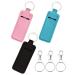 Meiiy Chapstick Holder Lip balm Holder Lipstick Sleeve Pouch Lip Gloss Holder With Hook 3 Pcs Stocking Stuffers Gift for Women (3pcs)