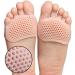 QUIQSHIPP Silicone Gel Half Toe Sleeve | Anti-Skid Forefoot Soft Pads for Pain Relief |Front Heel Protector Silicon Socks | Dry Hard Cracked Heels Repair - For Men & Women