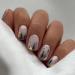 24 Pcs Press on Nails Short  Full Cover False Nails with Designs Glossy Glue on Nails Square Head Fake Nails Nude Pink Acrylic Press on Nails Cute Artificial Nails for Women Nail Art Decorations