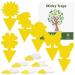 Fight 60 pieces of funeral mosquitoes yellow stickers funeral mosquitoes yellow tables adhesive traps against funeral mosquitoes for the houseplants fly trap flower pot safe odorless for the inner outer area