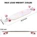 TLHB 41 Inch Drop Through Longboard Complete | Premium Nature Maple Cruiser for Adults, Teens & Kids | High-Speed Bearings & T-Tool | Pink - Buy Online on GoSupps.com