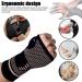 Faddare Copper Infused Wrist Support Sleeves - 1 Pair for Injury Recovery & Arthritis Relief (Left & Right Hand - Buy Online on GoSupps.com