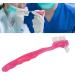 Portable Denture Cleaning Brush for Elderly - Plaque Removal Toothbrush for False Teeth - Pink Denture Brush for Home & Travel - Buy Online on GoSupps.com