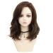 RENERSHOW Brown & Blonde Highlight Natural Wavy Wig for White Women - Synthetic, Natural Look, Daily & Party Wear - Buy Online on GoSupps.com