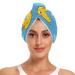 Little Yellow Duck on Blue River Hair Towel 2 Pack Super Absorbent Hair Drying Towel Quick Dry Hair Turbans Head Towel with Button Twisty Wrap for Women Girls