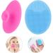 Baby Bath Silicone Brush 2 Pack for Dry Skin Cradle Cap Brush and Comb Cradle Cap and Eczema + Soft Training Silicone Finger Toothbrush for Baby Kids Children Pink & Blue