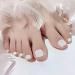 ELABEST Solid Color Matte False Toe Nails - Short Square Full Cover 24PCS Fake Toenails (White) - Buy Online on GoSupps.com