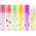 Prreal 6 PCS Fruity Lip Gloss Fresh Lip Glaze Transparent Colorless Moisturizing Lip Lotion Lip Oil Gloss Liquid Lipstick Can Keep Your Lips Moisturized and Plumper For Lip Care (1 SPACK)