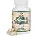 Liposomal Glutathione Supplement 500mg per Serving 60 Capsules (Vegan Safe Non-GMO) Max Absorption Liposomal Glutathione with Genuine Smell and Taste by Double Wood