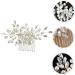 DOITOOL Bridal Headwear Bridal Side Comb Side Hair Comb Hair Pin Hair Comb for Bridal Bun Hair Comb Bridal Hair Comb Decorative Hair Comb Hair Clip Bride Pearl White Wedding Wig - Buy Online on GoSupps.com