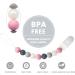 Flow Fire Silicone Dummy Clip - 2PCS Pink Baby Dummy Clips for Soothers and Dummies - Buy Online on GoSupps.com
