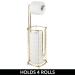 mDesign 3-Roll Toilet Paper Holder Stand with Storage - Soft Brass - Omni Collection - Buy Online on GoSupps.com