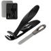 Thick Toe Nail Clippers - Nail clippers for seniors thick nail clipper for men nail clippers for thick toenails toe nail clippers stainless angle head nail clipper | foot nail clippers stainless Black Suit