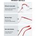 Abetos Half Frame Reading Glasses for Men & Women - Stylish Metal Fashion Light Narrow Design Red 2.0x Lens - Perfect Reading Aid - Buy Online on GoSupps.com