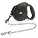 Idepet Heavy Duty Retractable Dog Leash for Small and Medium Dogs Anti-Chewing Steel Chain Design 360 Tangle-Free Break & Lock System 16ft Leash for Dog Walking Black