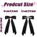 Silky Satin Ribbons Bowknot Clips Tail Large Bows Hair Ribbons Bows Hairpin Cute Hair Bows Solid Color Hair Barrette Simple Large Bows for Women Girls Lady(Black&White) - Buy Online on GoSupps.com