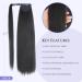 30 Inch Kinky Straight Wrap Around Ponytail Extension | Long Italian Yaki Synthetic Hair | Natural Black (1B) | Soft & Natural Hair Extension for Black Women - Buy Online on GoSupps.com