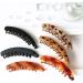 6PCS Large Banana Hair Clips Non-slip Double Comb Clips Leopard Banana Claw Clips for Women Girls Hair Accessories - Buy Online on GoSupps.com