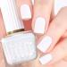 White Nail Polish - Pure White Nail Polish - Milky White Nail Varnish - Quick Dry Nail Polish - Long Lasting Nail Varnish Pastel Nail Polish for DIY Nail Art No Need Baking