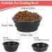 Vivifying 1000ml Foldable Dog Bowl - 2 Pack Silicone Pet Feeding Bowls for Travel (Black & Red) - Buy Online on GoSupps.com