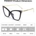 FEISEDY Oversized Cat Eye Glasses - Blue Light Blocking Eyewear for Women | Stylish B2589 001 Black - Buy Online on GoSupps.com