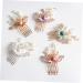 FRCOLOR Set of 2 headpieces for the bride wedding hair accessories wedding hair clips pearl hair pin tiara pearl comb pearl hair comb headpiece - Buy Online on GoSupps.com