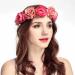 ZHER-LU Flower Headband Floral Crown Garland Halo for Wedding Festival (Purple) - Buy Online on GoSupps.com
