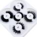 HBZGTLAD new 5 Pairs 25 mm 3d Mink Lashes Bulk Faux with Custom Natural Mink Lashes Pack Short Wholesales Natural False Eyelashes (7zu)