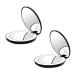 JUFUM 2X Portable Folding Mirror with LED Light Makeup Mirror 10X Magnifying Glass 12 Lamp Bead Mini Mirror Black