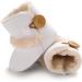 EDOTON Baby Warm Booties | Soft Non-slip Sole Toddler Snow Boots 0-6 Months | White - Buy Online on GoSupps.com