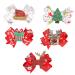 Minkissy 5pcs Christmas hair clips hairbow clip sequins Santa hat hair needle moose holder hair barrettes Christmas hair jewelry for Christmas vacation party gifts favored