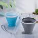 Nanaborn Silicone Collapsible Cups 2Pack - Small Portable Drinking Cup with Lids for Camping & Travel - Reusable & Compact for Outdoor Hiking - 270ml - Blue & Gray - Buy Online on GoSupps.com