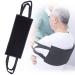 Thickened Patient Lift Sling Transfer Gait Belt with Handles for Disabled and Paralysis Elderly Ideal for Bed Wheelchair and Car Double Handle Design Brown/Black
