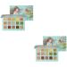Angoily 2 Pcs Eyeshadow Cosmetic Pallet Colorful Hair Cuffs Makeup Accessories Eye Shadow Shimmer Make up 1 count (Pack of 1) Greenx2pcs