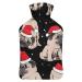 Cartoon Pug Hot Water Bottle With Cover Plush Bed Bottle Hand Warmer For Adults And Children 26.5X15.3cm