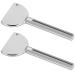 KWMobile 2x tube squeezer press made of metal - toothpaste cream hand lotion tinting cream tube press set - 8.3 x 3.5cm tube presser crossing silver silver