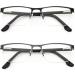 MMOWW 2-Pack Reading Glasses for Men - Blue Light Filter Metal Frames Spring Hinge Black & Gray (1.0x) - Stylish Reading Aids - International Shipping Available - Buy Online on GoSupps.com